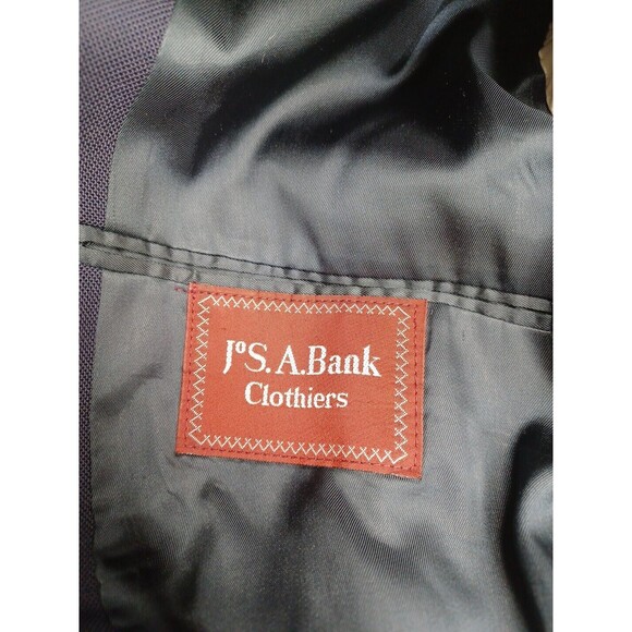 Vtg Jos A Bank Clothiers Blazer Mens Navyblue Sport Coat Sz 46 Gold Buttons - Picture 6 of 7